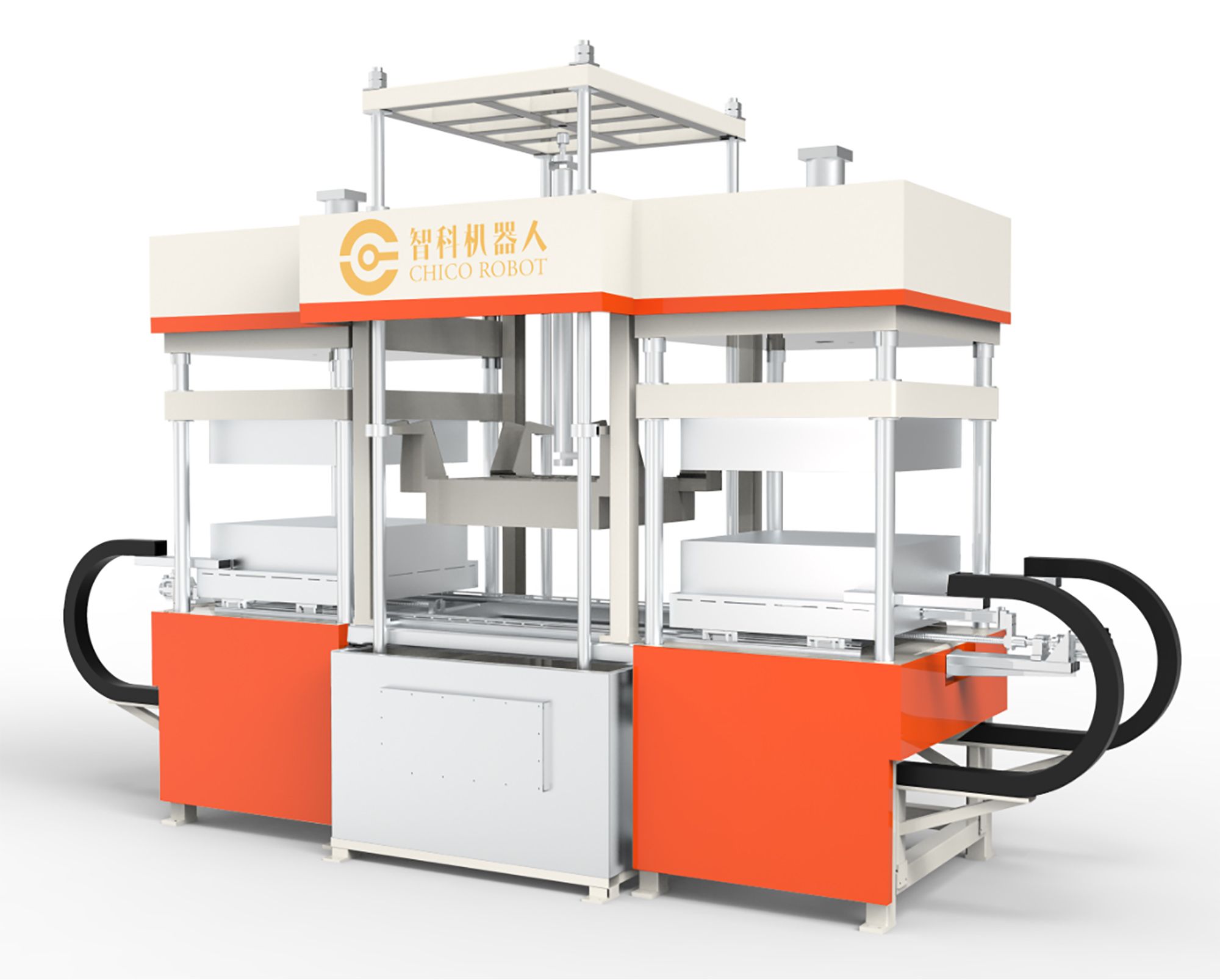 Double-head fully automatic turning suction tableware forming machine